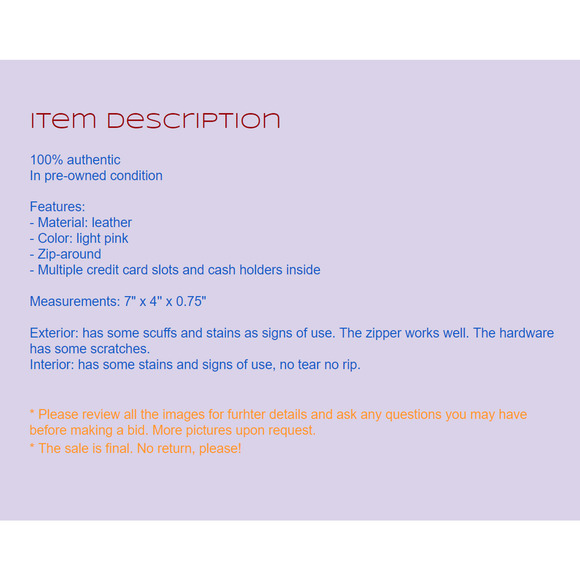 Michael Kors Light Pink Pebbled Leather Zip Around Credit Card ID Window Wallet - Picture 15 of 15